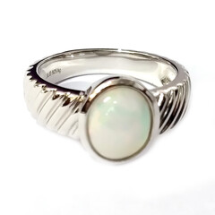 Welo Opal Silver Ring