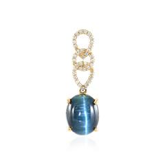 18K Cats Eye Indicolite Gold Pendant (AMAYANI)