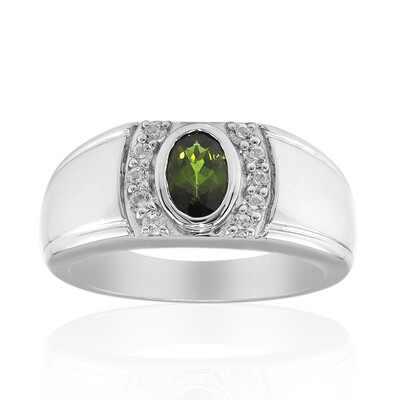 Brazilian Green Tourmaline Silver Ring