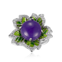 Purple Quartzite Silver Ring