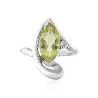 Lemon Quartz Silver Ring