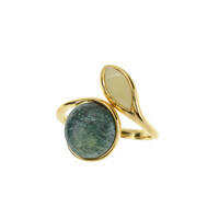 Fuchsite Silver Ring