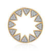 9K SI1 (G) Diamond Gold Pendant