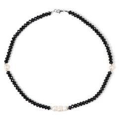 Black Spinel Silver Necklace