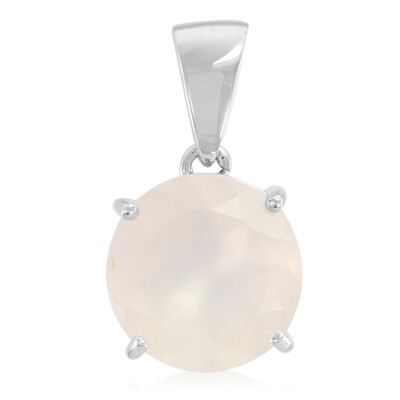 Pink Chalcedony Silver Pendant