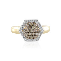 I2 Brown Diamond Silver Ring