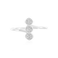 I2 (I) Diamond Silver Ring