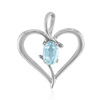 Sky Blue Topaz Silver Pendant