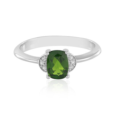 Russian Diopside Silver Ring