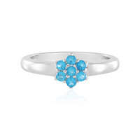 Neon Blue Apatite Silver Ring