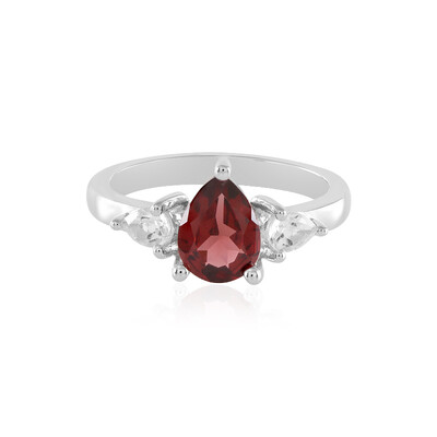 Mozambique Garnet Silver Ring