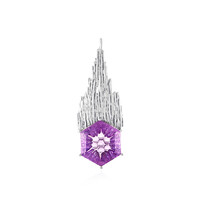 Rose de France Amethyst Silver Pendant