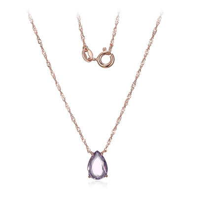 Rose de France Amethyst Silver Necklace