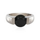 Black Spinel Silver Ring