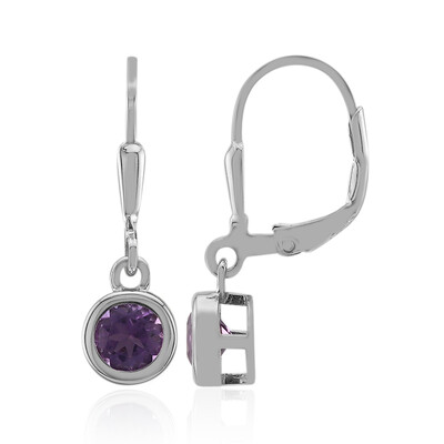 Amethyst Silver Earrings