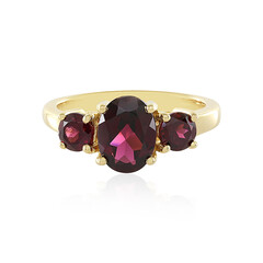 Raspberry Rhodolite Silver Ring