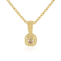 I3 Champagne Diamond Silver Necklace