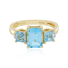 Swiss Blue Topaz Silver Ring