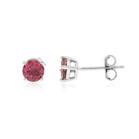 Pink Tourmaline Silver Earrings