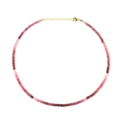 Nigerian Pink Tourmaline Silver Necklace