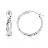 I3 (I) Diamond Silver Earrings