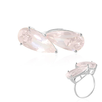 Rose Quartz Silver Ring (de Melo)