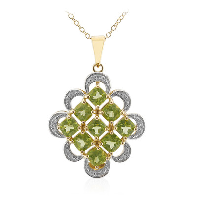 Burmese Peridot Silver Necklace