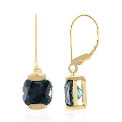 9K London Blue Topaz Gold Earrings