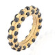 9K Black Diamond Gold Ring (de Melo)