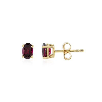 Raspberry Rhodolite Silver Earrings