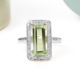 Green Amethyst Silver Ring