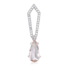 Nigerian Morganite Silver Pendant