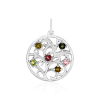 Fancy Tourmaline Silver Pendant