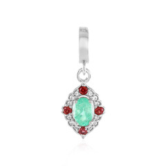 Russian Emerald Silver Pendant