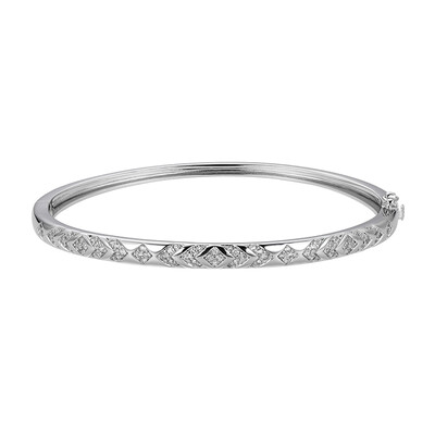 White Topaz Brass Bangle (Juwelo Style)