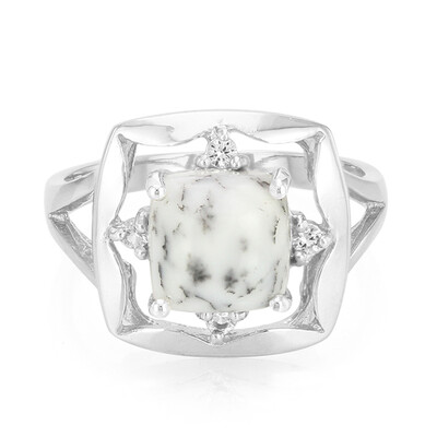 Dendritic Agate Silver Ring