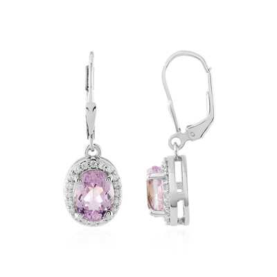 Kunzite Silver Earrings