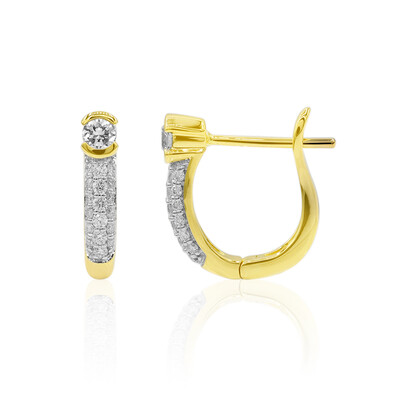 18K IF (D) Diamond Gold Earrings (Annette)