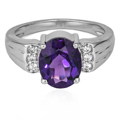 Siberian Amethyst Silver Ring