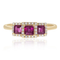 14K AAA Mozambique Ruby Gold Ring (CIRARI)