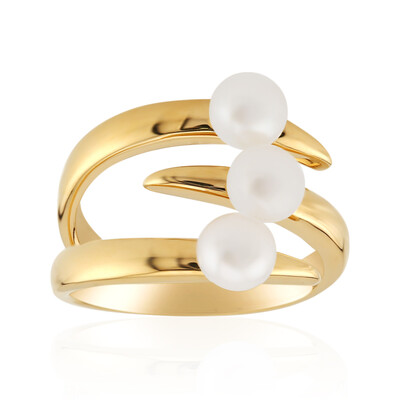 White Freshwater Pearl Silver Ring (TPC)