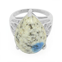 K2 Mountain Azurite Silver Ring