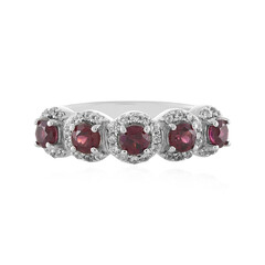 Rhodolite Silver Ring