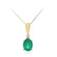 10K AAA Zambian Emerald Gold Necklace