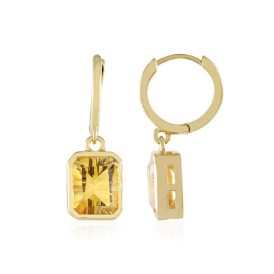 Bi Colour Citrine Silver Earrings