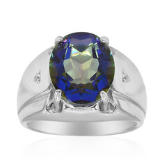 Mystic Blue Quartz Silver Ring