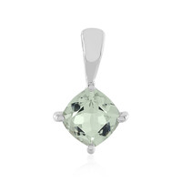 Green Amethyst Silver Pendant