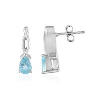 Blue Apatite Silver Earrings