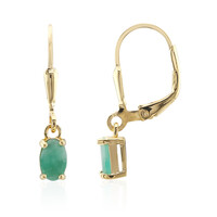 Brazilian Emerald Silver Earrings