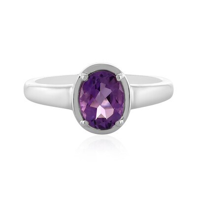 Zambian Amethyst Silver Ring